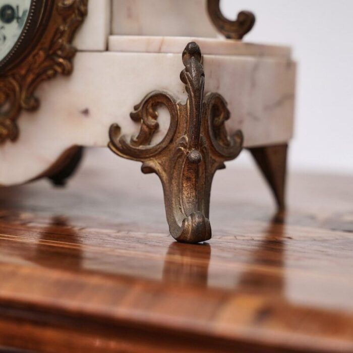 napoleon iii table clock in marble 6