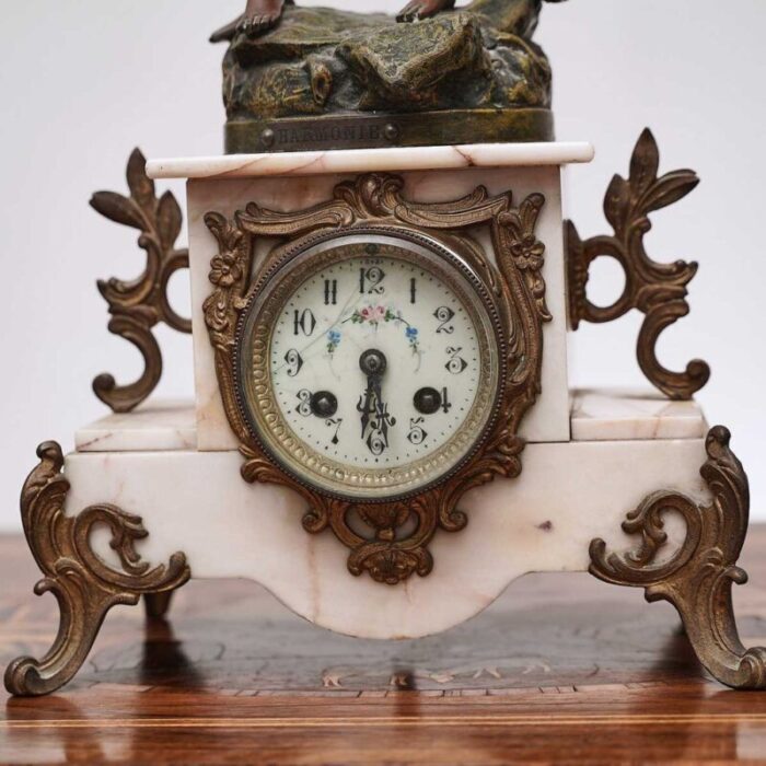 napoleon iii table clock in marble 8