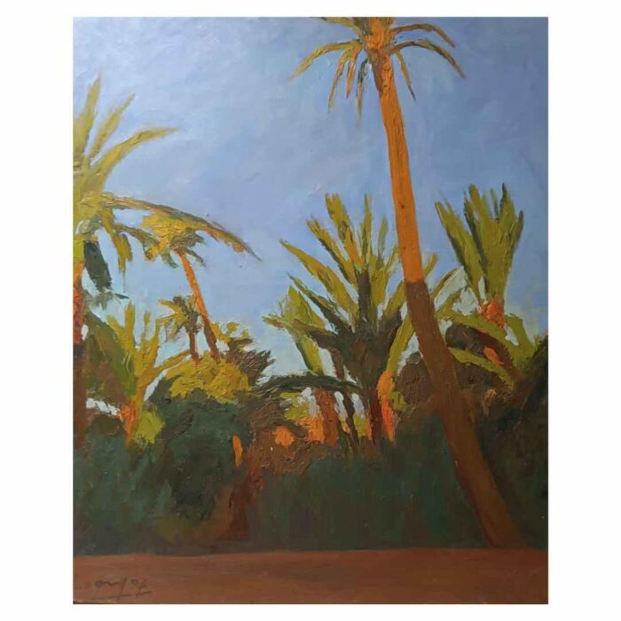 omar logang palm trees oil on canvas 21st century 6710 scaled