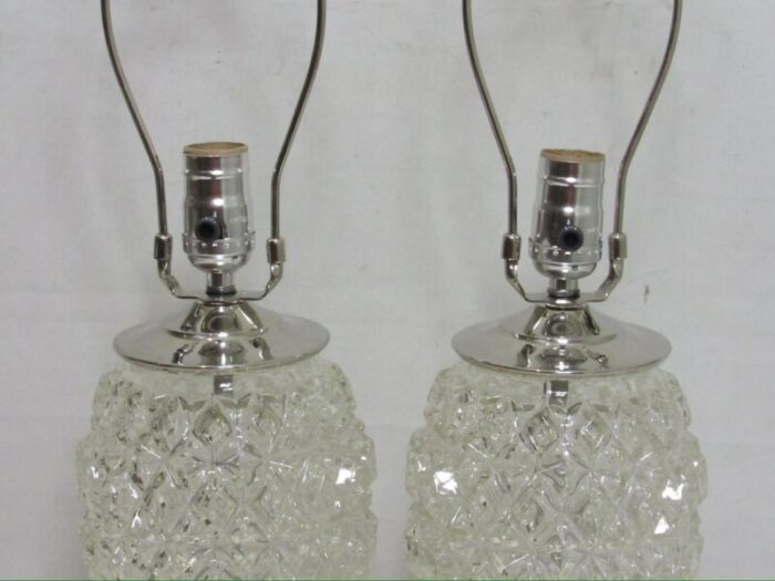 pair of french art deco style glass lamps 1887