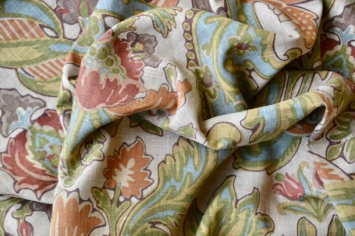 palomar jacobean style printed linen fabric by kravet 175 yards 2322