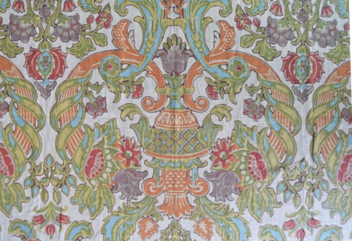 palomar jacobean style printed linen fabric by kravet 175 yards 6956