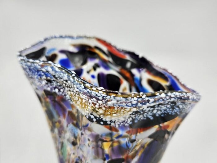 polychrome murano glass vase 1970s 10