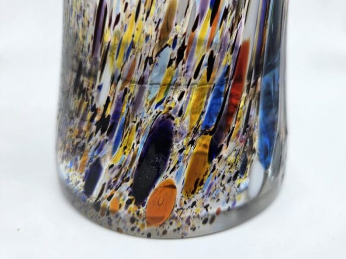 polychrome murano glass vase 1970s 16