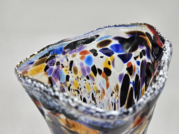 polychrome murano glass vase 1970s 8