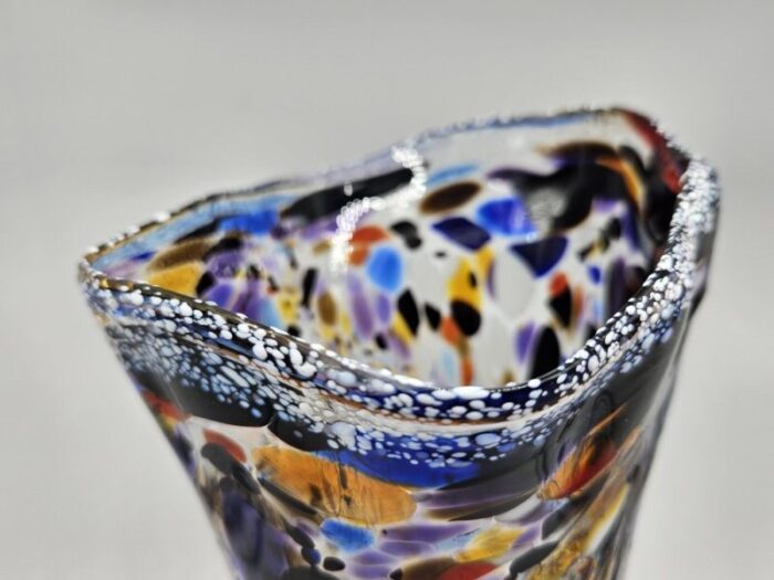 polychrome murano glass vase 1970s 9