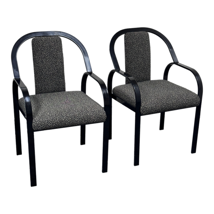 post modern vintage arm chairs a pair 1252