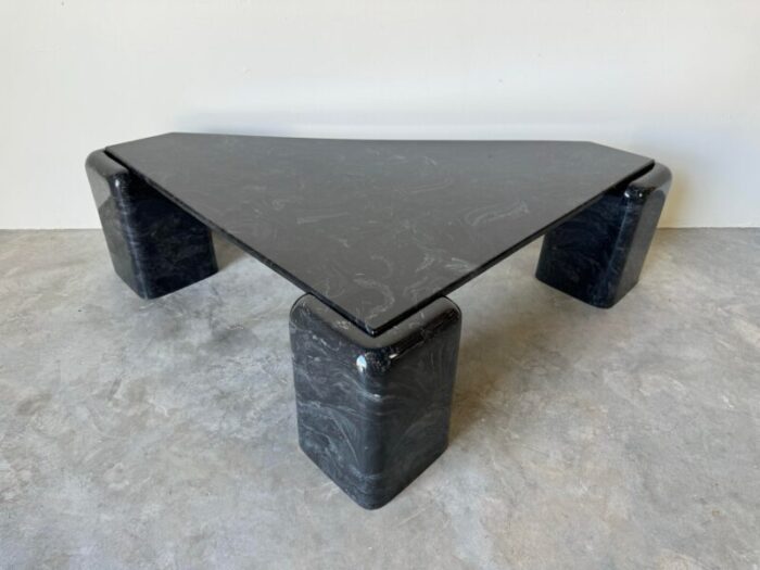 postmodern faux marble triangular coffee table 4312