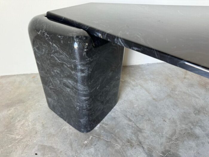 postmodern faux marble triangular coffee table 6438