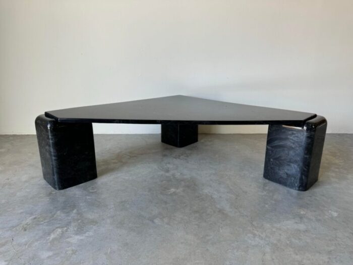 postmodern faux marble triangular coffee table 7191