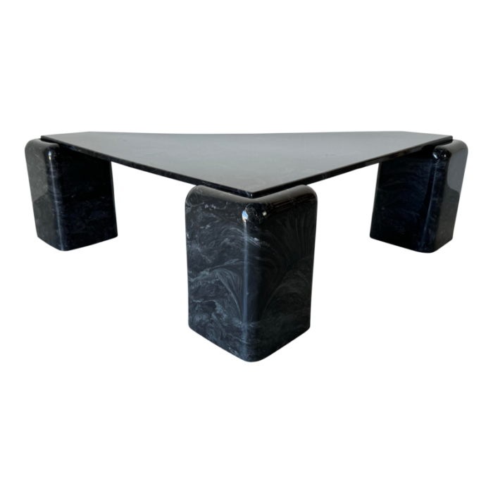 postmodern faux marble triangular coffee table 7904