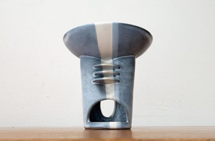 postmodern german studio pottery abstract candleholder and aroma lamp 1980s 1