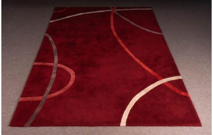 rectangular rug in red 1