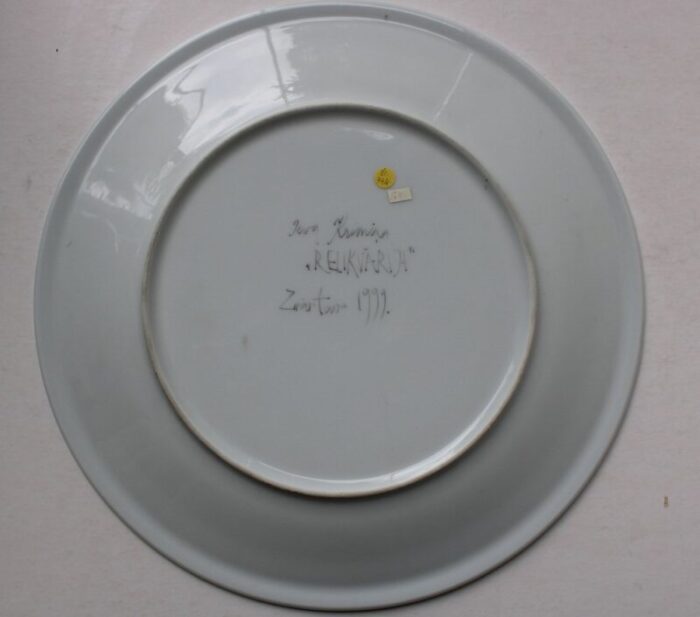 relic 1999 plate in painted porcelain by ieva krumina 2