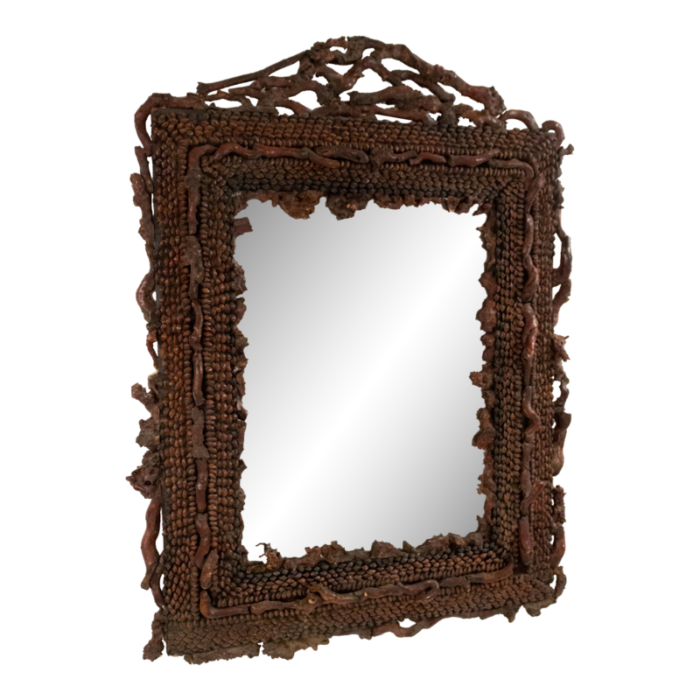 rustic continental burl root mirror 1555