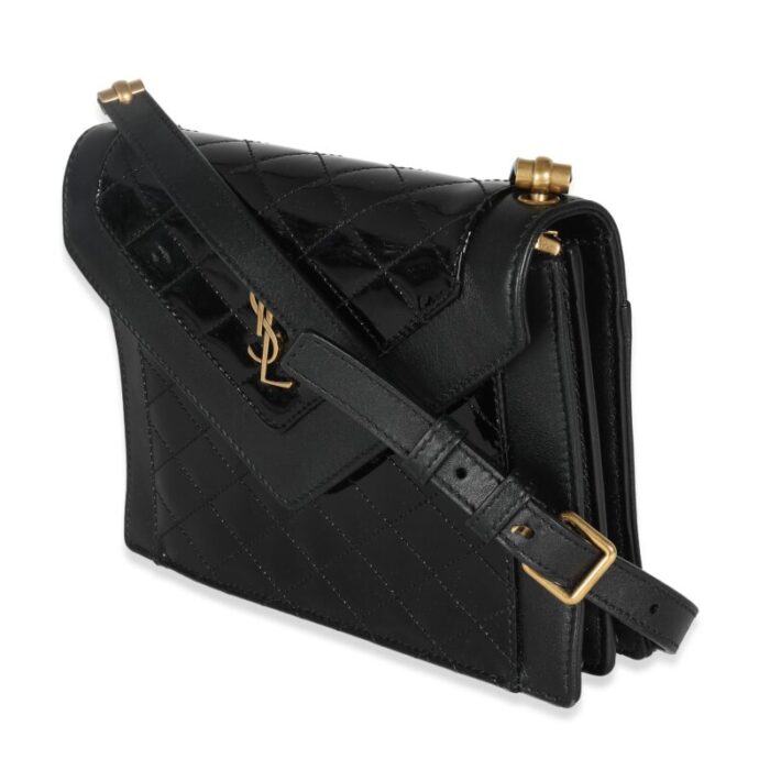 saint laurent black patent calfskin mini gaby satchel 4028