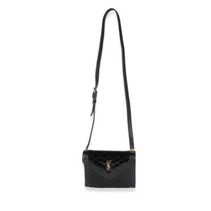 saint laurent black patent calfskin mini gaby satchel 6810