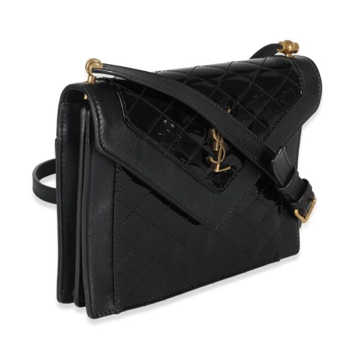 saint laurent black patent calfskin mini gaby satchel 7469