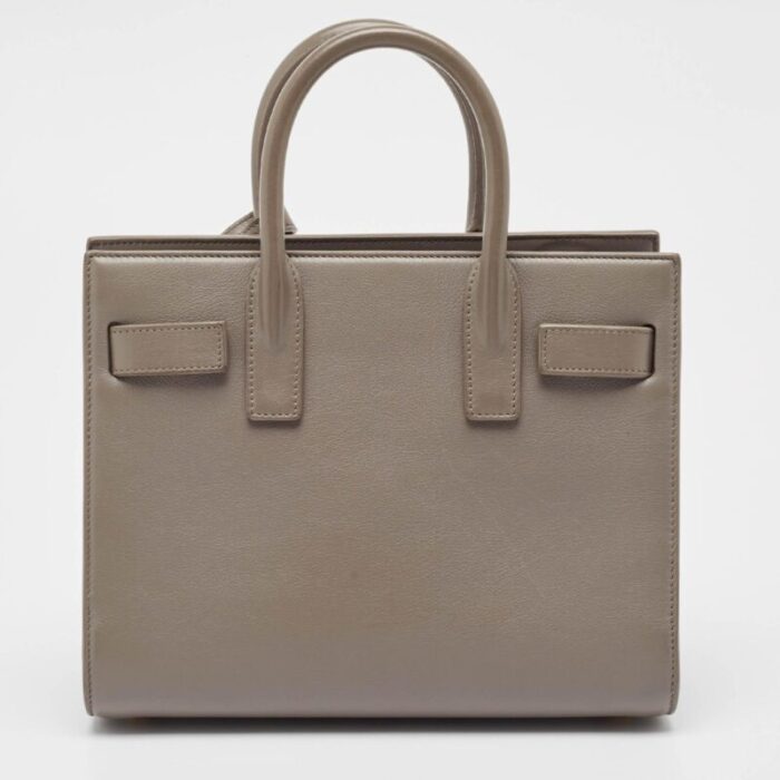 saint laurent grey leather nano classic sac de jour tote 6198