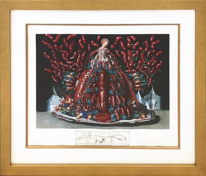 salvador dali les canibalismes de lautomne frank hunter authenticated 1971 framed 4896