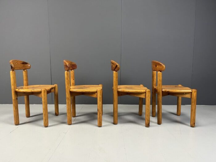 scandinavian pine dining chairs by rainer daumilier for hirtshals savvaerk 1980s set of 4 0997