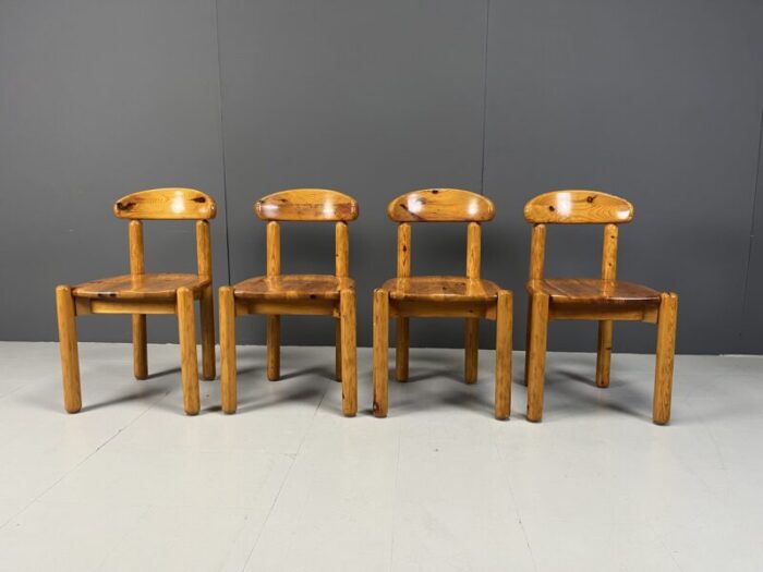 scandinavian pine dining chairs by rainer daumilier for hirtshals savvaerk 1980s set of 4 6723