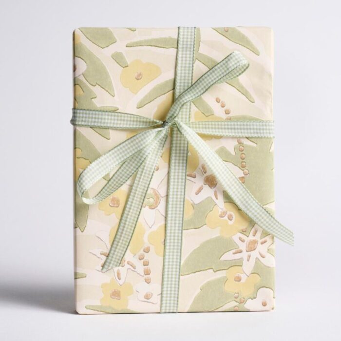 schumacher ashbee botanical wrapping paper in citron 2984