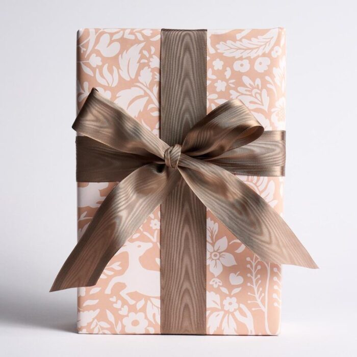 schumacher deerfield wrapping paper in petal 8143