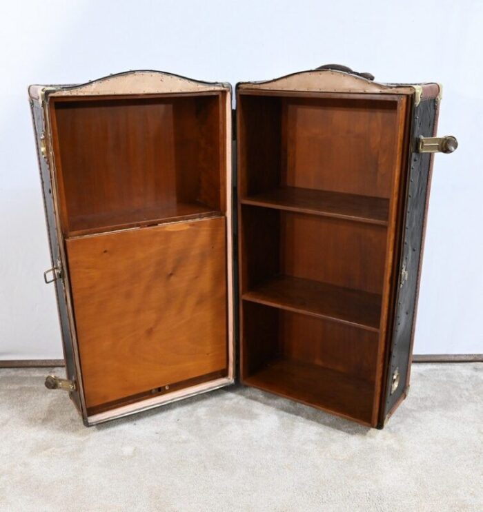 secretary trunk in mahogany interior 1900s 21