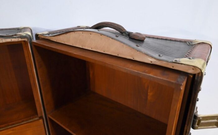 secretary trunk in mahogany interior 1900s 28