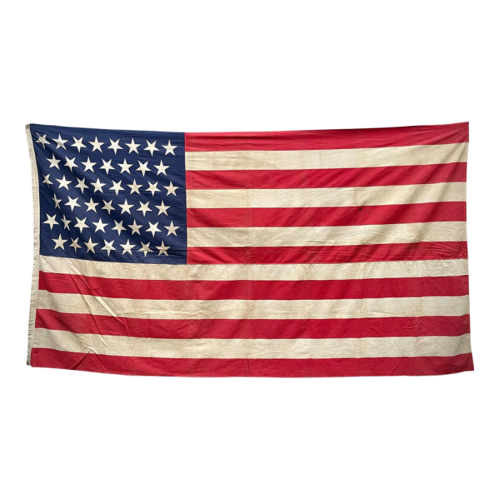 signed 45 star antique soft cotton american flag 1896 with dancing star configuration 0273