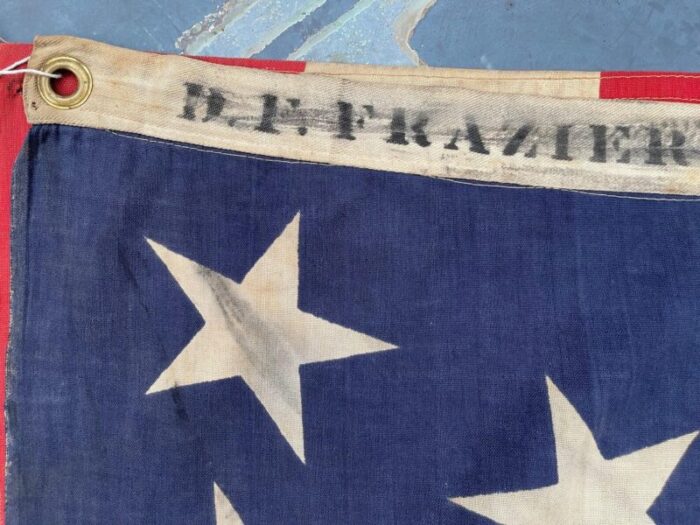 signed 45 star antique soft cotton american flag 1896 with dancing star configuration 0910