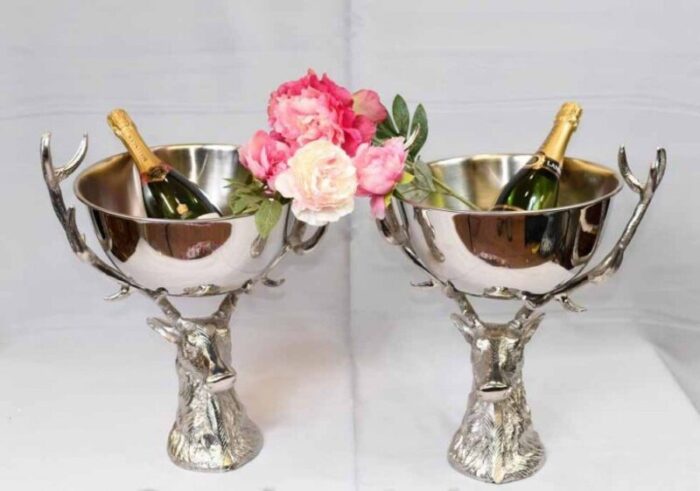 silver plate punch bowls or wine coolers set of 2 1