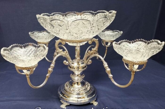 silver plated centrepiece from sheffield set of 2 2