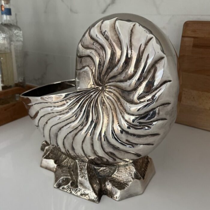 silver plated nautilus shell wine cooler 3999