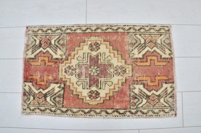 small red wool rug 1960s 1