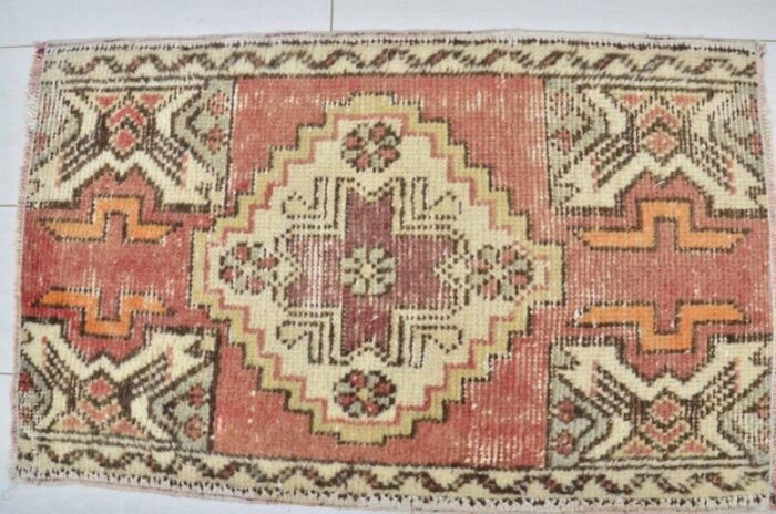 small red wool rug 1960s 2