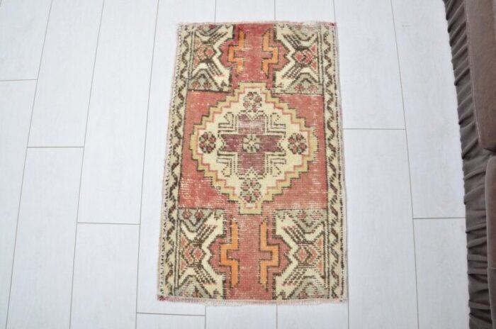 small red wool rug 1960s 5