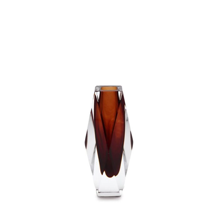 small san marco amber murano glass vase by alessandro mandruzzato 1