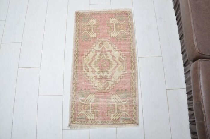 small turkish handmade wool rug 1960s 3 4