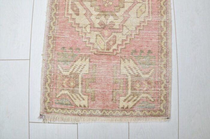 small turkish handmade wool rug 1960s 4 4