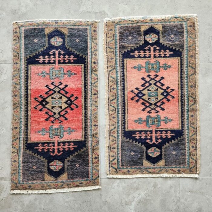 small turkish yastik rugs set of 2 1