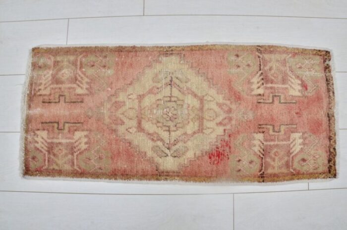 small vintage turkish rug in wool 1960s 1