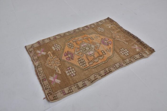 small vintage wool rug 1960s 0018