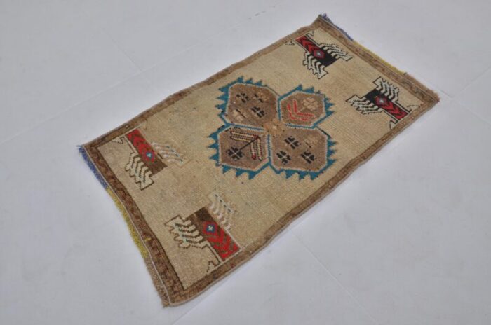 small vintage wool rug 1960s 0686