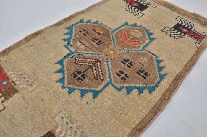 small vintage wool rug 1960s 3002