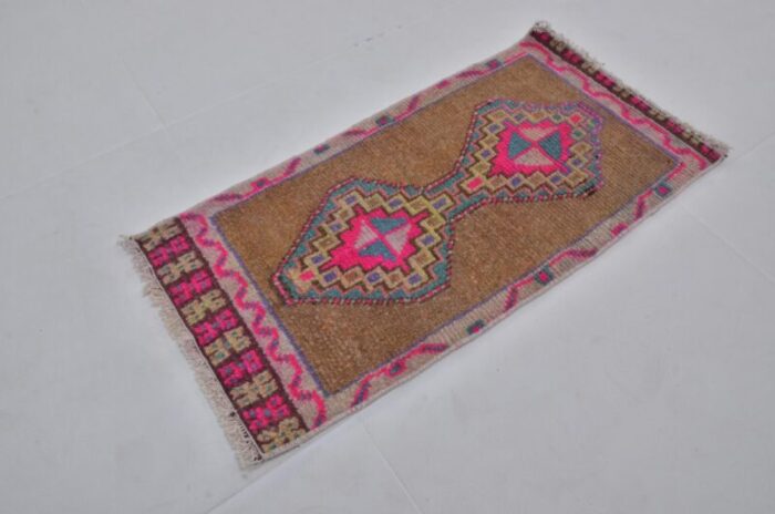 small vintage wool rug 1960s 5378