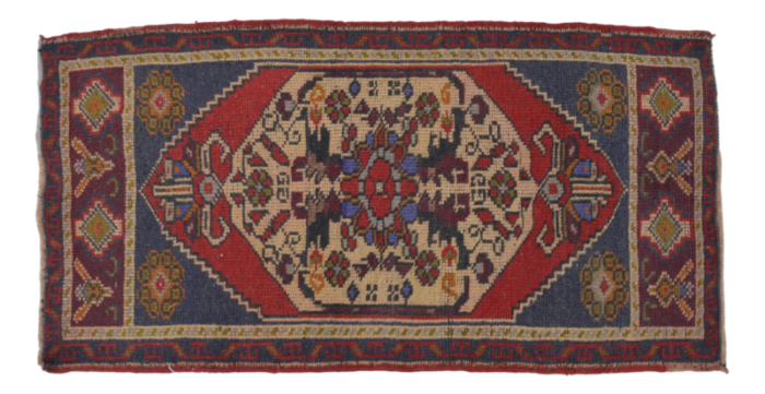 small vintage wool rug 1960s 6013