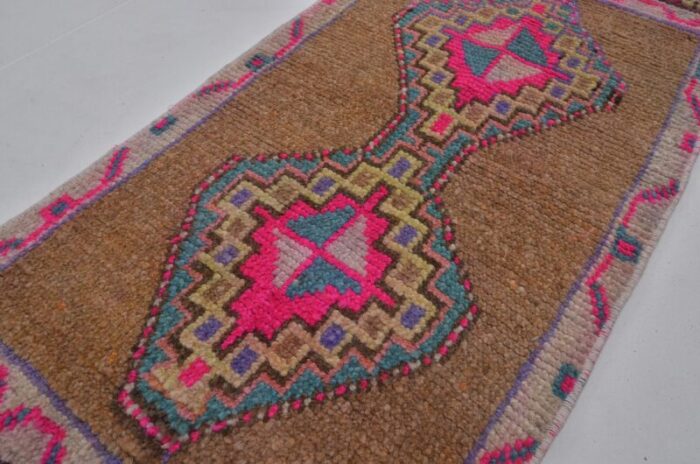 small vintage wool rug 1960s 6356