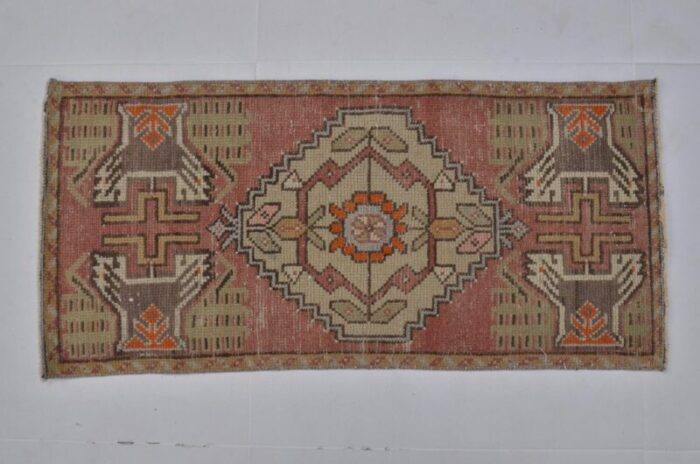 small vintage wool rug 1960s 6537